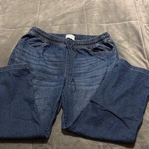 Lane Bryant Dark Blue drawstring jeans
